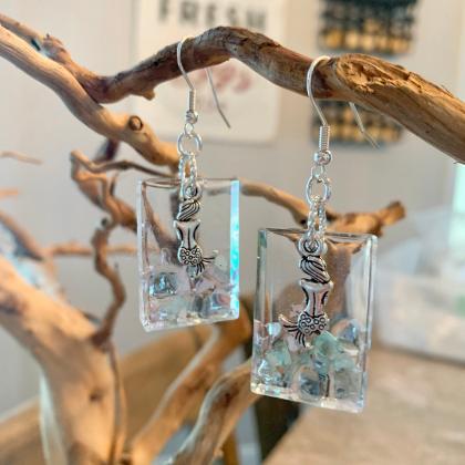 Mermaid Resin Earrings,resin Art,ocean..