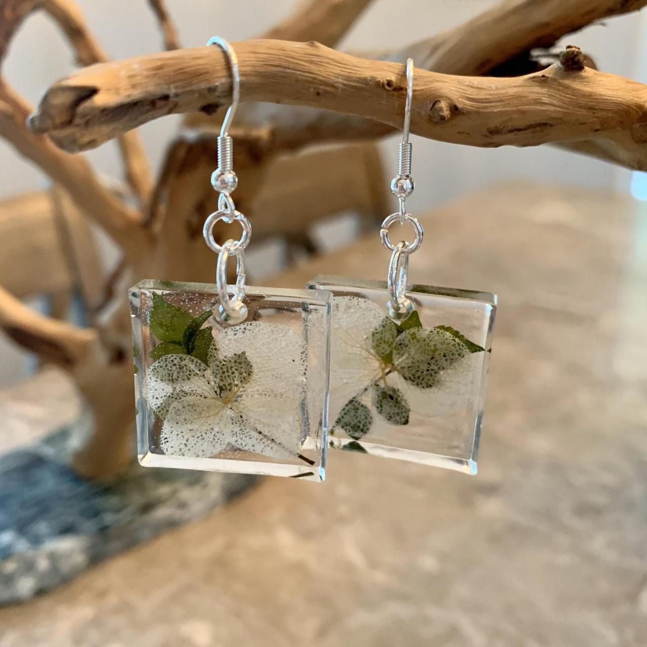 Pressed Dried Flowers Earrings, Resin Flower Jewelry, Unique Gift Grad, Preserved Flowers, Boho, Minimalist Jewelry Gifts, Nature Gift, Botanic