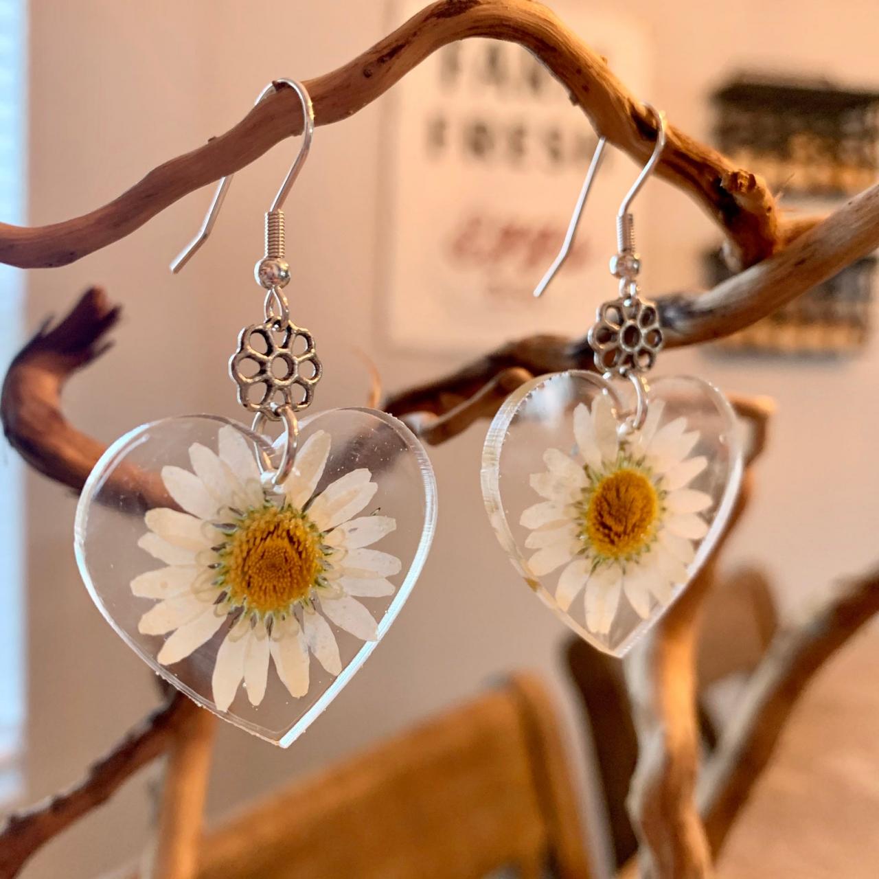 Real pressed flower earrings