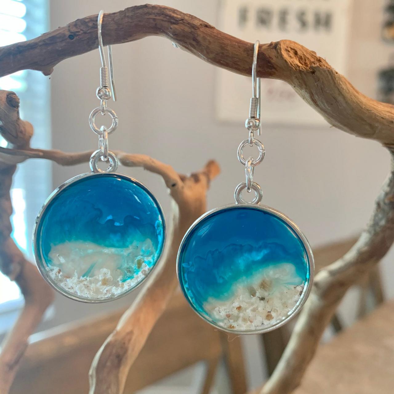 Resin Wave Earrings,beach Jewelry,tropical,ocean Jewelry,beach Earrings, Boho,jewelry For Women,jewelry For A Special Occasion,vacation #1