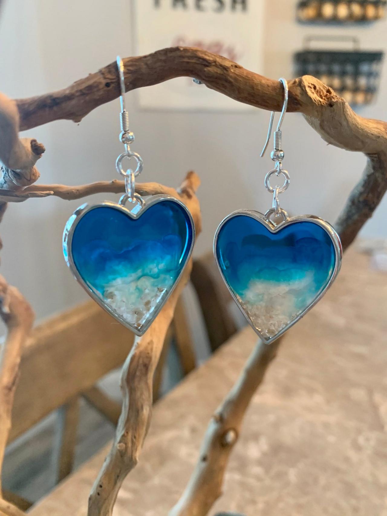 Wave Rein Earrings,beach Jewelry,tropical,vacation Jewelry,jewelry For Women,summer Fashion,summer Jewelry/earrings,ocean,heart Jewelry,ocean